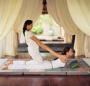 Thai Yoga Massage on mat